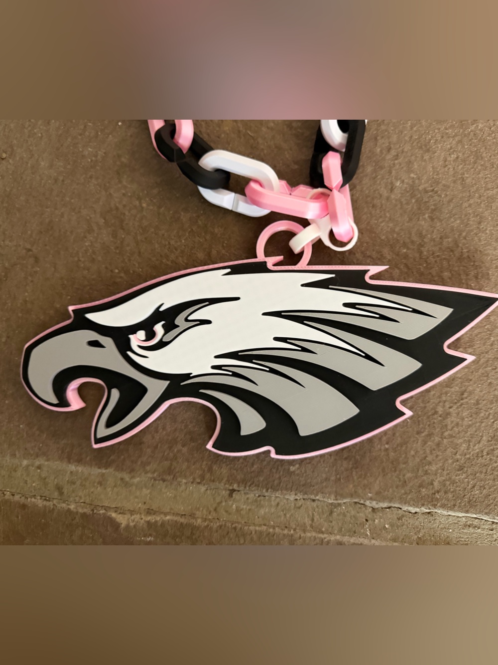 Pink Eagles hype chain necklace